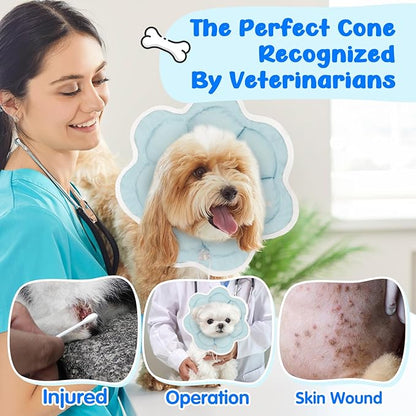 Soft Small Dog Cone Collar Alternative for Small Dogs(Puppy Yorkshire Puppy Chihuahua Pomeranian), Comfortable Dog Neck Recovery Cone, Adjustable Head Pillow Cone After Surgery to Stop Licking