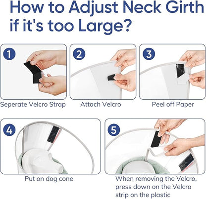 Supet Upgraded Dog Cone with Soft Liner, 20% Lighter Plastic Elizabeth Collar After Surgery to Stop Licking, for Spay Neuter Skin Problems Recovery, for Small Medium Active Large Dogs(Green,S)