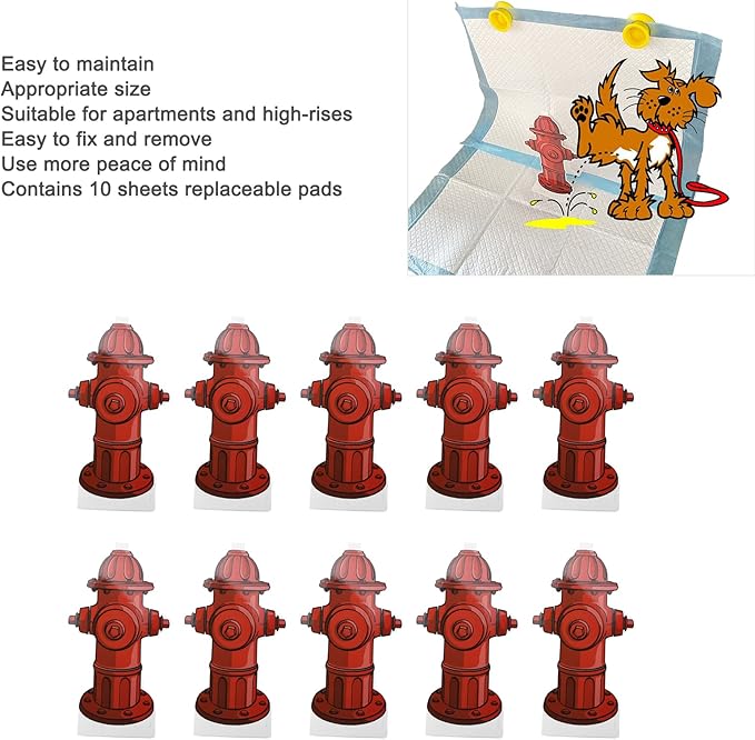 Dog Pee Post Guide Paper Pee Trainer, 20Pcs Hydrant Shaped Pet Diaper Pad Guide for Small Dogs, Puppies Dogs Potty Pee Training Pad Guide, 7.3 x 3.9in Small Hydrant Post Paper Card