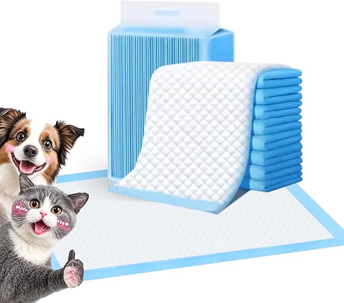 FluffyDream Dog and Puppy Pet Training Pad with Leak-Proof Quick-Dry Design for Potty Training,13"x17.7"(100PCS) Pee Pads for Dogs, Super Absorbent Disposable Underpads