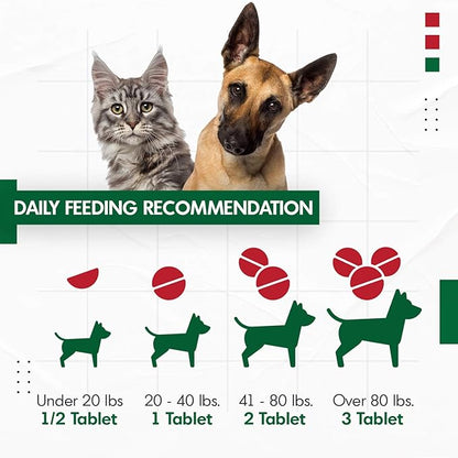 Cranberry D-Mannose for Dogs and Cats Urinary Tract Infection Support Prevents and Eliminates UTI, Bladder Infection Kidney Support, Antioxidant (Double Strength Tablet, 60 Count)