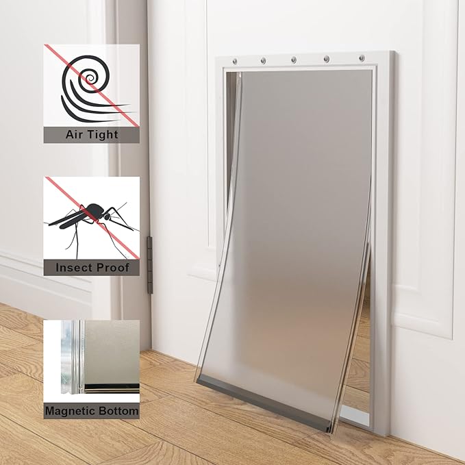 MIAOTONG Large Dog Door Replacement Flaps with Screws, Dog Door Flap Compatible with PetSafe Freedom Doggie Doors PAC11-11039,10 1/8" X 16 7/8", Flexible, Durable and Easy to Install