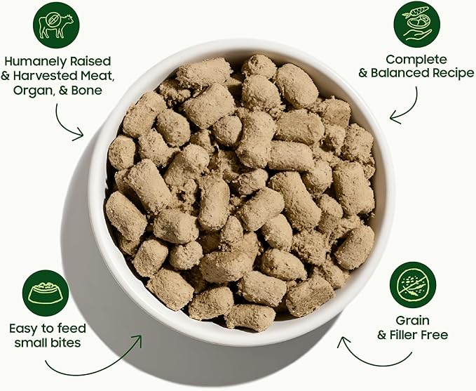 smallbatch Pets Freeze-Dried Raw Dog Food – Lamb Recipe – 7oz Small Bites – High Protein, Grain Free – Complete Meal or Topper – Made in USA with Organic Superfoods 7 Oz, Turkey