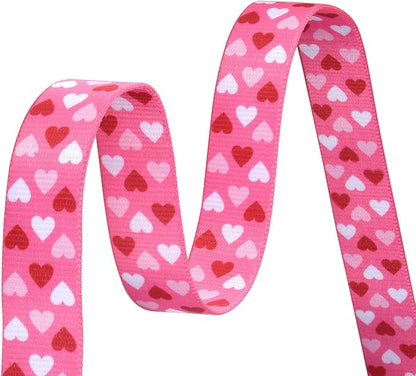 Mihqy Dog Collar and Leash Set - Adjustable Heart Dog Collar - Love Theme - Perfect for Small Medium Large Dogs(Pink Heart Set,L)
