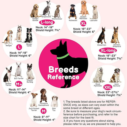 BARKLESS Dog Donut Collar, 2-in-1 Inflatable Dog Collars for After Surgery to Stop Licking Wounds, Patented Protective Donut Cone with High Shield for Large Pets (Hot Pink, XL)