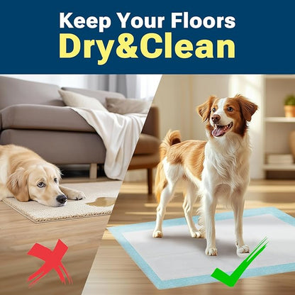 Clean Spaces Extra Large Puppy Pads 28"x34",Super Absorbent Disposable Pee Pads for Dogs / Wee Wee Pads / Potty Training Pads, Incontinence Bed Underpads for Adults, 100 Count
