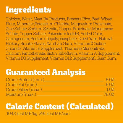 Pedigree Chopped Ground Dinner Adult Soft Wet Dog Food with Beef, Canned Dog Food, 13.2 oz. Cans, 12 Count