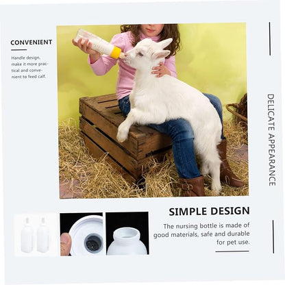 Levemolo 2pcs Durable Calf Feeding Milk Bottles Food-Grade Containers for Newborn Livestock Lightweight Portable Calf Nursing Bottle for Easy Outdoor Use