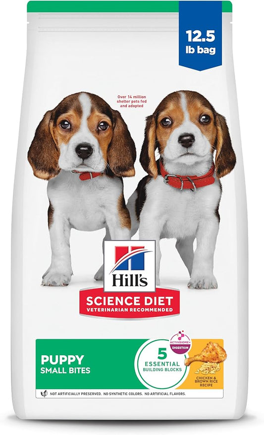 Hill's Science Diet Puppy Small Bites Dry Dog Food, Chicken & Brown Rice, 12.5 lb. Bag