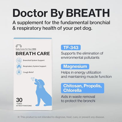 Doctor By Breath Bronchial Supplements for Dogs - Dog Cough Relief - for Dry, Wet & Barkly Pet Cough (8.5 Ounce (Pack of 1))