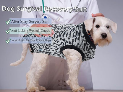 Dog Surgical Recovery Suit, After Spay Abdominal Wounds Post Surgical Suit for Dogs Female Male Onesies, Anti Licking Breathable Pet Shirt for Small Large Dogs, Dog Surgery Collar Alternatives