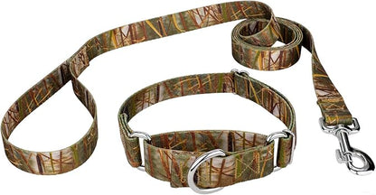 Country Brook Petz - Waterfowl Camo Martingale Dog Collar and Leash - Camouflage Collection Featuring Rugged Designs (1/2 Inch, Extra Small)