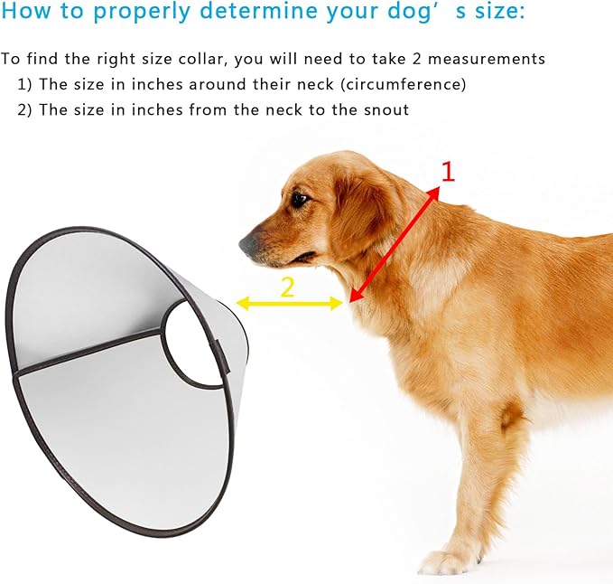 Adjustable Dog Elizabeth Collar Latest Upgrade Felicey Pet Protective Collar with Soft Edge Dog Neck Cone Recovery Cone Collar for Anti-Bite Lick, Surgery or Wound Healing (XXXXL)