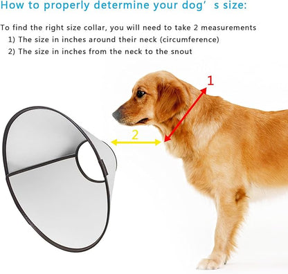 Adjustable Dog Elizabeth Collar Latest Upgrade Felicey Pet Protective Collar with Soft Edge Dog Neck Cone Recovery Cone Collar for Anti-Bite Lick, Surgery or Wound Healing (XXXXL)