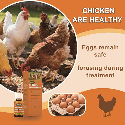 Jmxu's Chicken Dewormer Fenbendazole Oral Suspension, Chicken Antiparasitic,Safe for All Chicken Ages,5 ml
