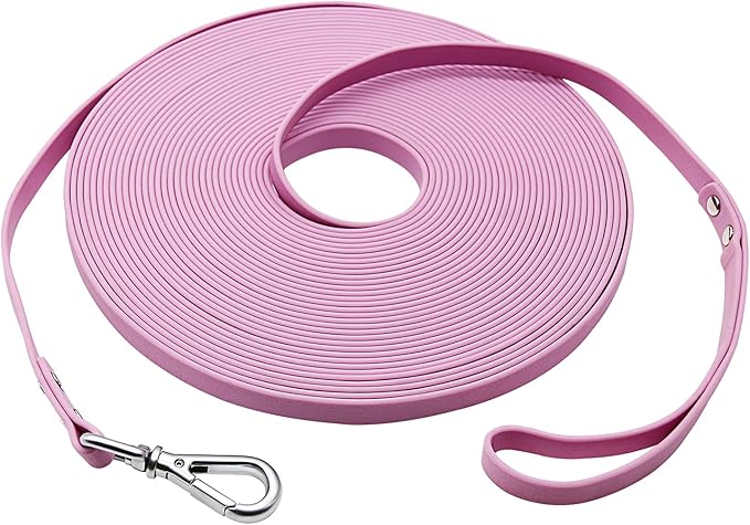 Long Dog Leash Waterproof Recall Training Lead Outdoor Long Line Great for Training, Beach, Play, Camping, or Backyard