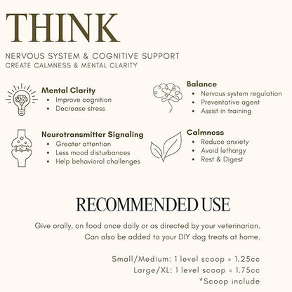 Think Cognitive and Calming Supplement with Collagen and Magnesium - Supports Nervous System Against Stress, Behavioral Challenges, and Cognitive Issues