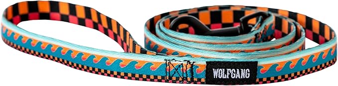 Wolfgang Heavy Duty Dog Leash, Pull-Tested for Walking & Training, BuenaOnda Print, Small