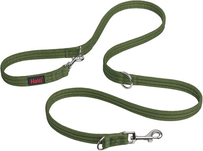 Halti Training Leash - Multifunctional Double-Ended Dog Leash, Ideal for Anti-Pulling Dog Training. Lightweight & Durable. Suitable for Medium to Large Dogs & Puppies (Size Large, Forest Green, 2m)