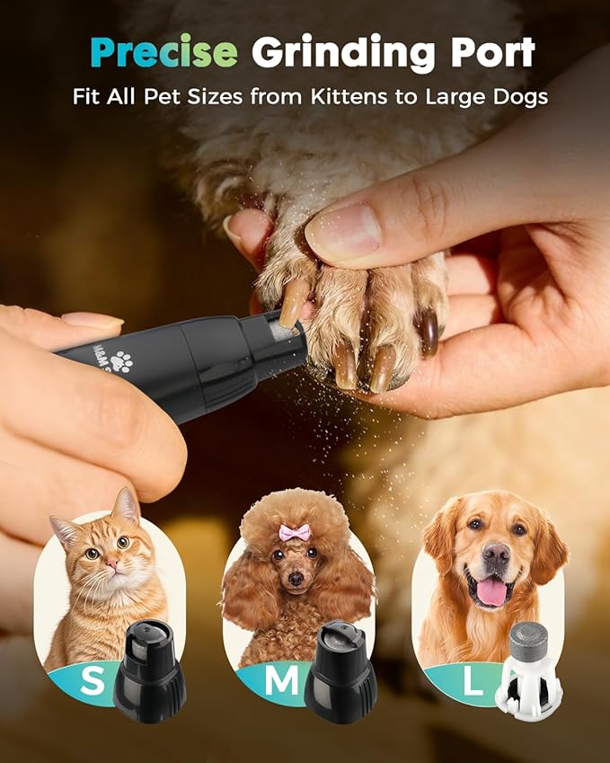 M&M STAR Dog Grooming Kit, Quiet Dog Clippers for Grooming Heavy Thick Coats, Cordless Pet Hair Trimmer & Shaver with Paw Trimmer, Low Noise Rechargeable Clippers for Small Large Dogs Cats