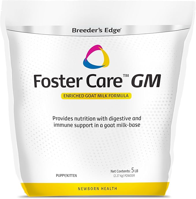 Breeder's Edge Foster Care GM - Goat Milk Based Powdered Milk Replacer - Puppies , Kittens , Cats & Dogs Formula - Easy Digestion - 5 lb