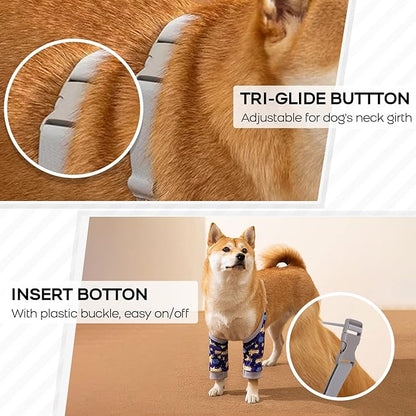 ROZKITCH Dog Surgery Leg Sleeve for Front Legs, Pet Prevent Licking Wound Elbow Knee Protector, Dog Leg Sleeve to Stop Licking Cone Collar Alternative for Sprain ACL CCL Arthritis Blue L