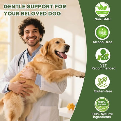 Ourea Separation Anxiety Relief for Dogs, Calming Care for Dogs, Helps Relieve Anxiety During Separation, Valerian Root for Anxiety Drops, Easy to Use (2 fl oz)