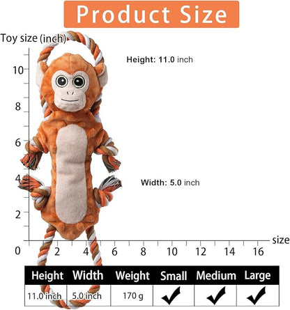 Sedioso Dog Tug Toys, Stuffed Animal Dog Chew Toy, Cute Puppy Squeaky Dogs Plush Toys with Crinkle Paper for Small, Middle, Large Breed