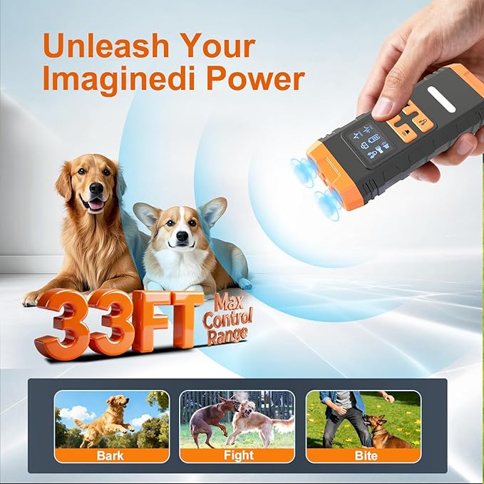 Ultrasonic Dog Trainer G3, Anti-Barking Device for Dogs, 2025 Upgraded Sonic Bark Deterrent, 5-in-1 Handheld Discipline Training Tool to Stop and Control Barks, Bad behaviors