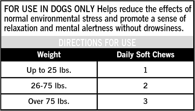 Pure Balance Pro+ Calming Supplement for Dogs, Veterinarian Formulated Soft Chews with Chamomile, Valerian Root, L-Tryptophan, Ginger Root, and FlavoCol – Stress & Anxiety Relief (4.23 oz)