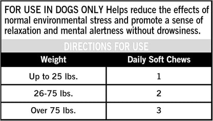 Pure Balance Pro+ Calming Supplement for Dogs, Veterinarian Formulated Soft Chews with Chamomile, Valerian Root, L-Tryptophan, Ginger Root, and FlavoCol – Stress & Anxiety Relief (4.23 oz)
