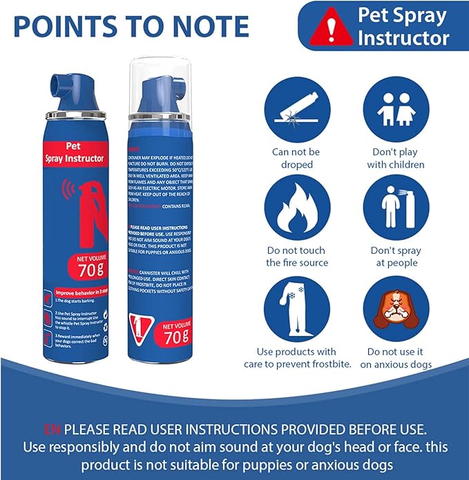Gutes Leben Dog Corrector Spray, 70ml, Instructor Spray Dog Trainer for Stops Barking, Jumping Up, Help Stop Unnecessary Dog Behaviour, Safe, Humane Effective(1 Pack)