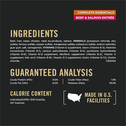 Purina Pro Plan Dog Food Grain Free, Classic Beef and Salmon Entrée - (Pack of 12) 13 oz. Cans