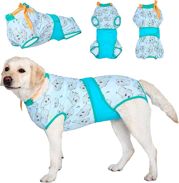 LovinPet Dog Spay Recovery Suit Female - Dog Surgical Recovery Suit Male Female & Male Anti-Licking Protection Full Body Coverage for Anti-Shedding