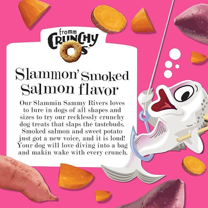 Fromm Crunchy Os Slammon' Smoked Salmon Dog Treats - Premium Crunchy Dog Treats - Salmon Recipe - 26 oz