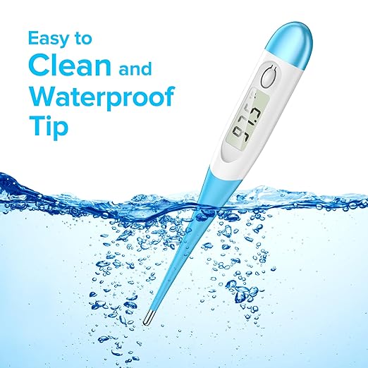 Thermometer for Adults and Kids with 8 Seconds Fast Accurate Reading, Acctrate & Safe-Baby Thermometer for Oral, Rectal or Under Arm Use, Large LCD Display with Fever Alarm