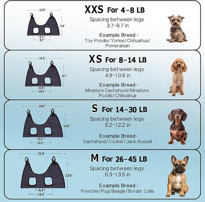Supet Dog Grooming Hammock Harness for Dogs Cats, Restraint Dog & Small Animal Leashes Sling for Groomingk for Nail Trimming (Black Currant, S)