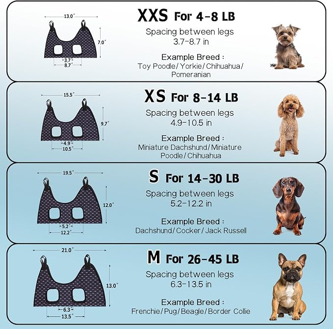 Supet Dog Grooming Hammock Harness for Dogs Cats, Restraint Dog & Small Animal Leashes Sling for Groomingk for Nail Trimming (Black Currant, XS)