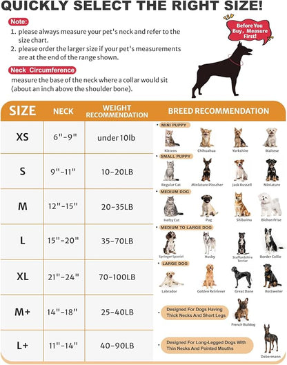 MIDOG Inflatable Dog Cone Collar Alternative After Surgery - Soft Protective Recovery Dog Cone for Large Medium Small Dogs & Cats, Elizabethan Collar for Dogs to Stop Licking - Orange,XL