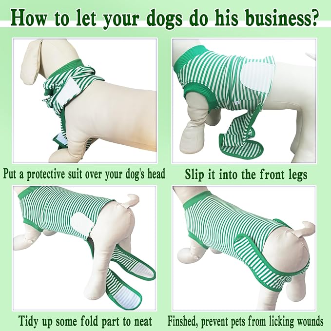 Dog Recovery Suit, After Surgery Wear for Pets Male Female, Professional Dog Onesie for Surgery for Abdominal Wounds Recovery Shirt, Substitute E-Collar & Cone Large