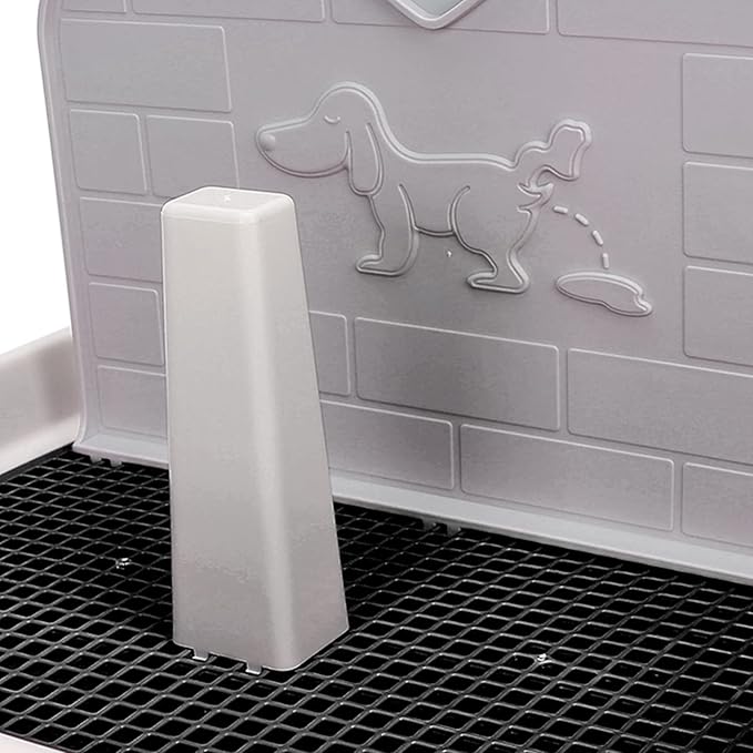 Generic Dog Toilet Pad, Dog Potty Tray with Simulated Wall for Small Dogs and Puppies Under 15 Pounds, Black