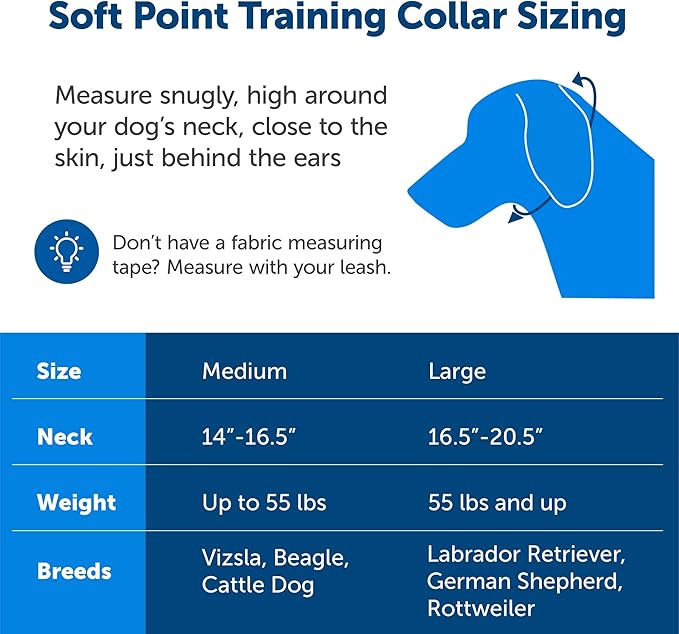 PetSafe Soft Point Training Collar - Comfortable No-Pull Adjustable Quick-Release Collar with Removable Soft Rubber Points - Pain-Free Training for Better Leash Manners - Medium - Black