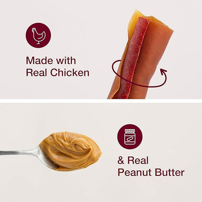 SmartBones SmartSticks with Real Peanut Butter, Rawhide-Free Chews, 25 Count
