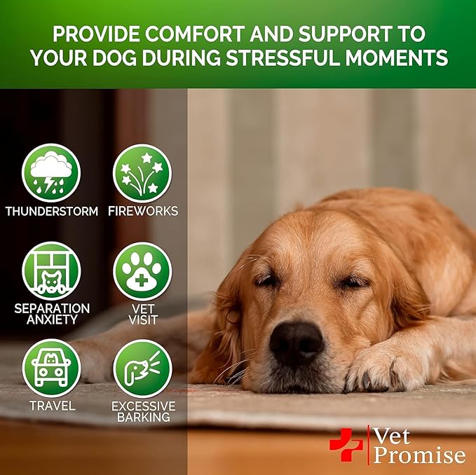 Hemp Calming Chews for Dogs Anxiety - Advanced Dog Calming Chews - 170 Treats - Dog Anxiety Relief with Hemp Oil - Hip and Joint Supplement Health Support for Dogs - Made in USA