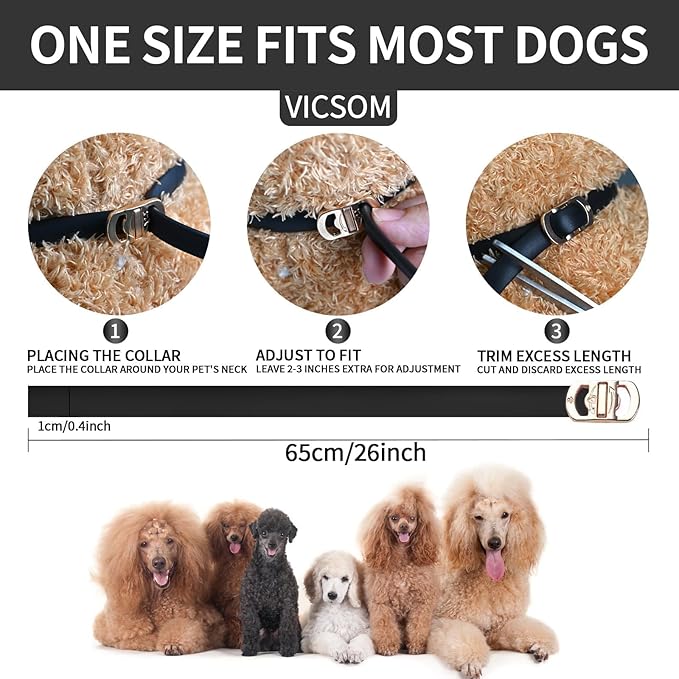 4 Pack Flea & Tick Protection for Dogs, 32-Month Waterproof Adjustable Repellent Collar, Long-Lasting Pest Prevention for Small Medium Large Breeds, Black