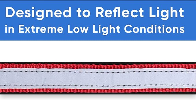 Pawtitas Lumberjack Padded Martingale Collar for Dogs | Soft Neoprene Dog Collar for Your pet's Comfort Made with Reflective Band for Maximum Visibility | Fits Small and Large Pets - Large Red