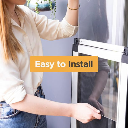 Hakuna Pets Patio Pet Door 3.9” Height Extension, Fits Screen Insert Panel for Large Doors, Silver