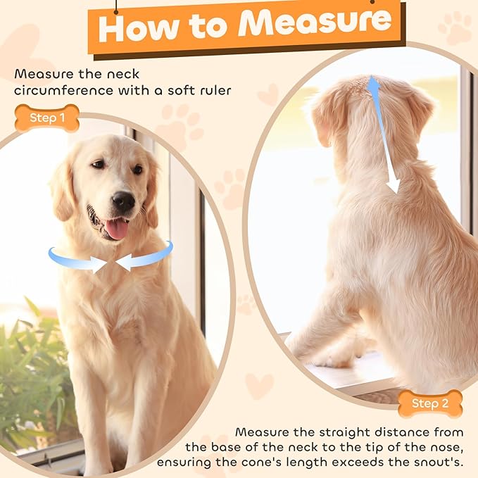 Soft Dog Cone Collar for Large Medium Small Dogs, Adjustable Cones for Dogs to Stop Licking, Recovery Collar After Surgery to Prevent Licking-Comfortable Alternative to Dog Cones(L(Neck:15.5"-17.8")