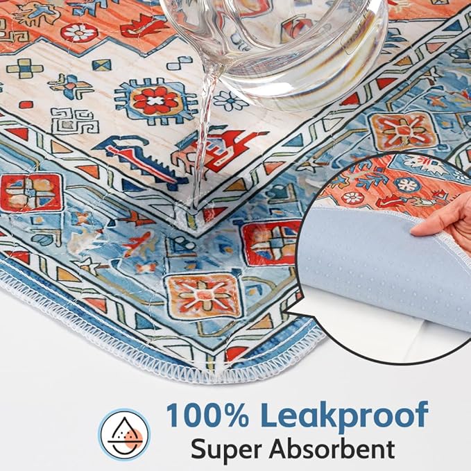 Washable Pee Pads for Dogs 2 Pack Reusable Puppy Training Pads 36"x36" Super Absorbent Waterproof Dog Training Pads, Non-Slip Potty Pads Whelping Pads Litter Mat Pet Supplies - Orange/Mix