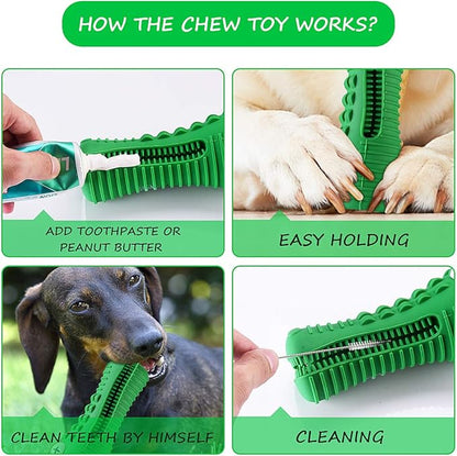 Cutiful Dog Toys for Aggressive Chewers Large Medium Breed, Indestructible Dog Chew Toys, Squeaky Interactive Tough Extremely Durable, Dogs Toothbrush Toys to Keep Them Busy